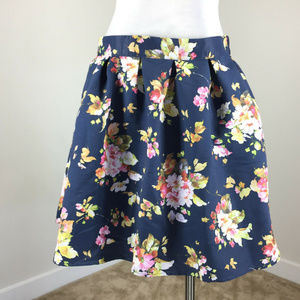 Myrtlewood California L Blue Floral Retro mod skir